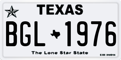 TX license plate BGL1976