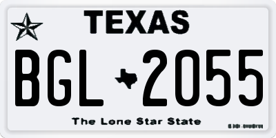 TX license plate BGL2055