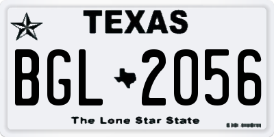 TX license plate BGL2056