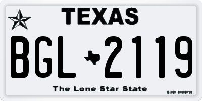 TX license plate BGL2119