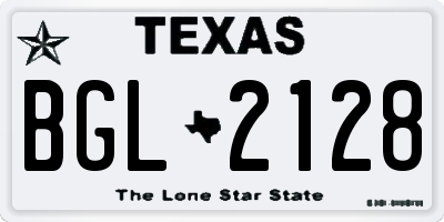TX license plate BGL2128