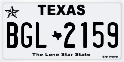 TX license plate BGL2159
