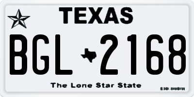 TX license plate BGL2168