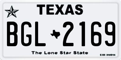 TX license plate BGL2169