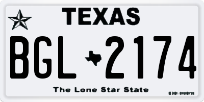 TX license plate BGL2174