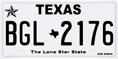 TX license plate BGL2176