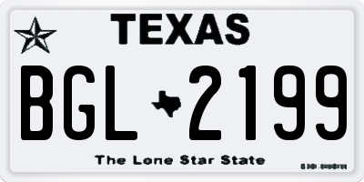 TX license plate BGL2199
