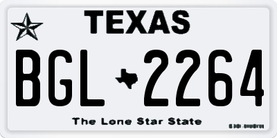 TX license plate BGL2264