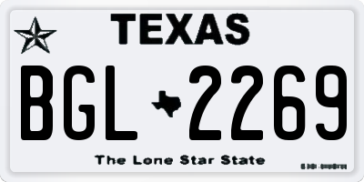 TX license plate BGL2269