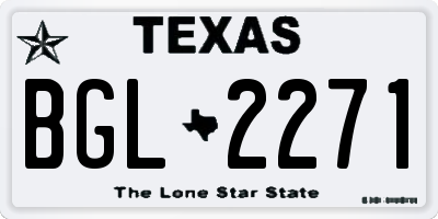 TX license plate BGL2271