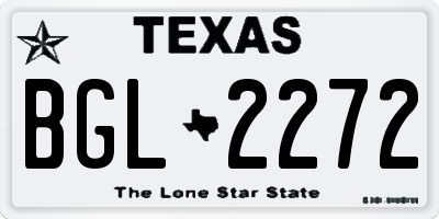 TX license plate BGL2272