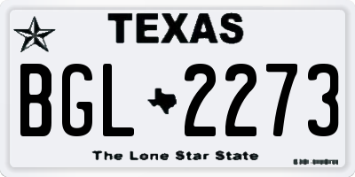 TX license plate BGL2273