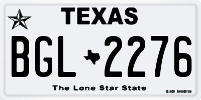 TX license plate BGL2276