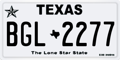 TX license plate BGL2277