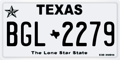TX license plate BGL2279