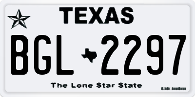 TX license plate BGL2297