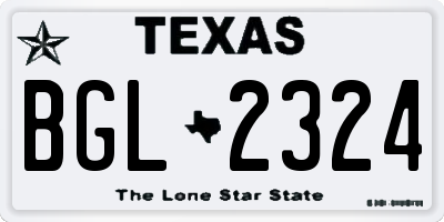 TX license plate BGL2324