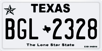 TX license plate BGL2328