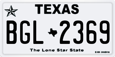 TX license plate BGL2369