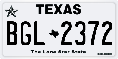 TX license plate BGL2372