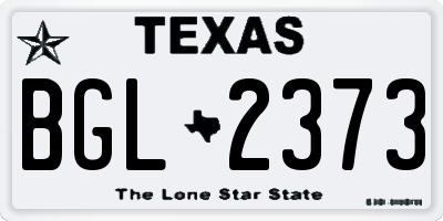 TX license plate BGL2373
