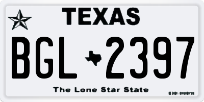 TX license plate BGL2397