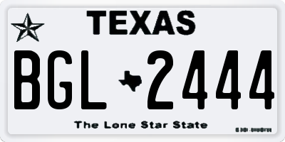 TX license plate BGL2444