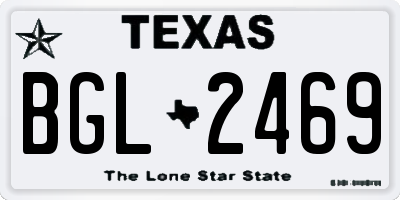 TX license plate BGL2469