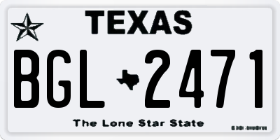 TX license plate BGL2471