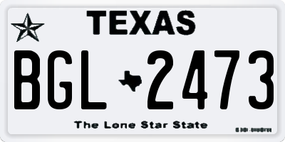 TX license plate BGL2473