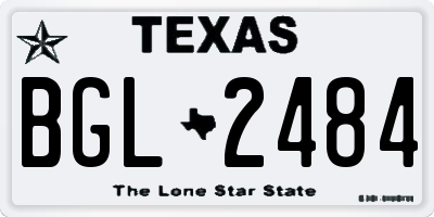 TX license plate BGL2484