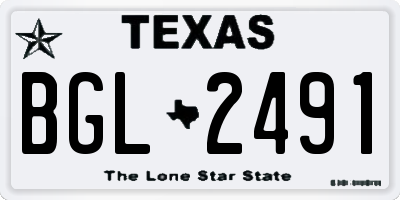 TX license plate BGL2491