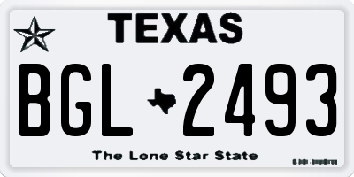 TX license plate BGL2493