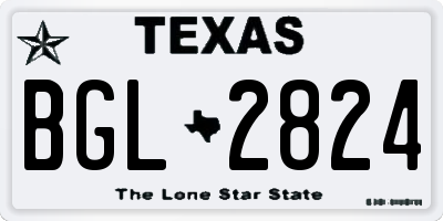 TX license plate BGL2824