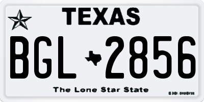 TX license plate BGL2856