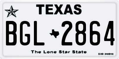 TX license plate BGL2864