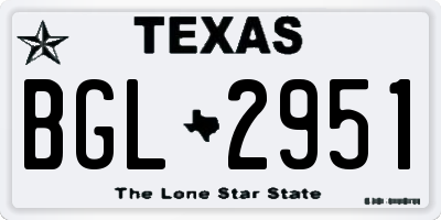 TX license plate BGL2951