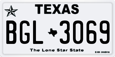 TX license plate BGL3069