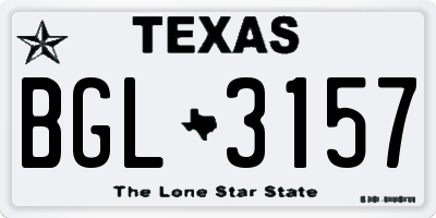 TX license plate BGL3157