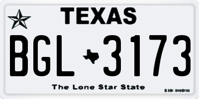TX license plate BGL3173