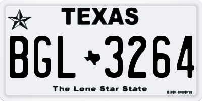 TX license plate BGL3264