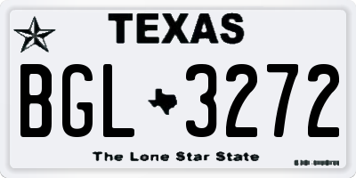 TX license plate BGL3272