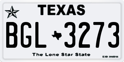 TX license plate BGL3273