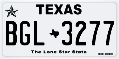 TX license plate BGL3277