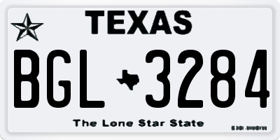 TX license plate BGL3284