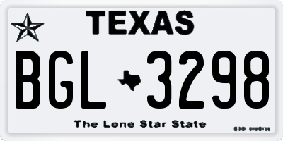 TX license plate BGL3298