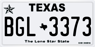 TX license plate BGL3373