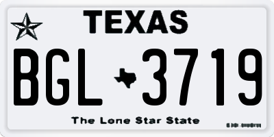 TX license plate BGL3719