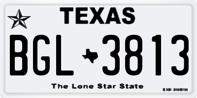 TX license plate BGL3813