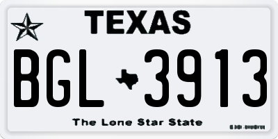 TX license plate BGL3913
